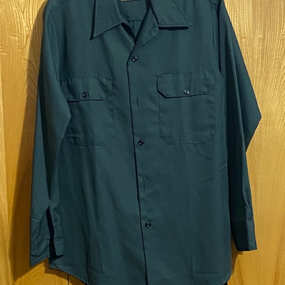 Dark Green Button-Up Shirt